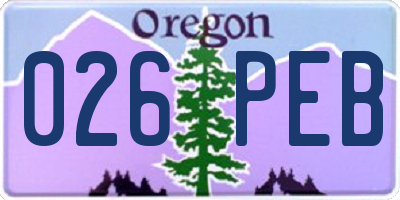 OR license plate 026PEB