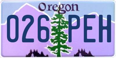 OR license plate 026PEH