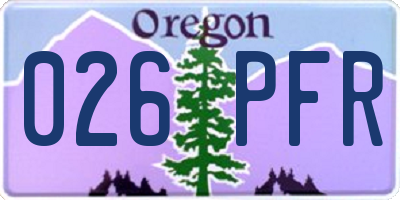 OR license plate 026PFR
