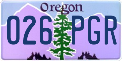 OR license plate 026PGR