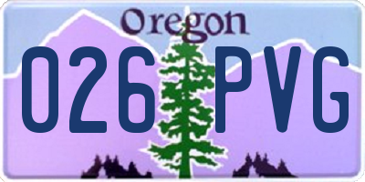 OR license plate 026PVG