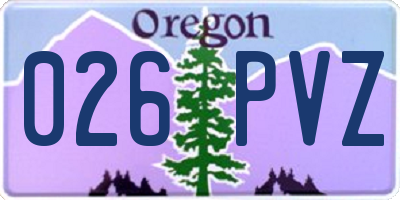 OR license plate 026PVZ