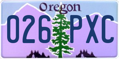 OR license plate 026PXC