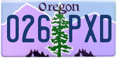 OR license plate 026PXD