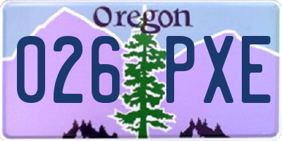 OR license plate 026PXE