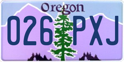 OR license plate 026PXJ