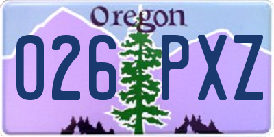 OR license plate 026PXZ