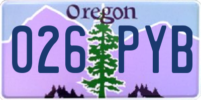 OR license plate 026PYB