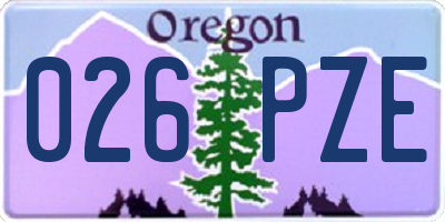 OR license plate 026PZE