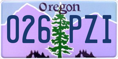 OR license plate 026PZI