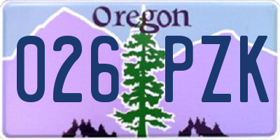 OR license plate 026PZK