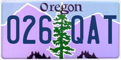 OR license plate 026QAT