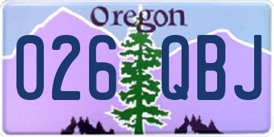 OR license plate 026QBJ