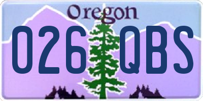 OR license plate 026QBS