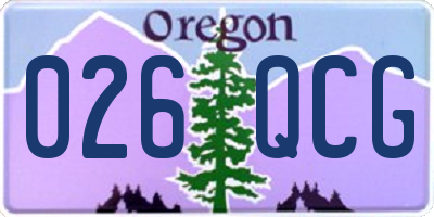 OR license plate 026QCG
