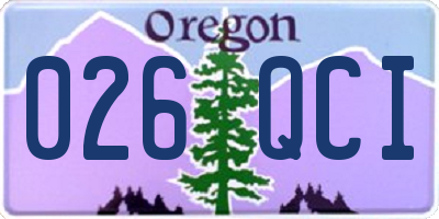OR license plate 026QCI