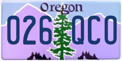 OR license plate 026QCO