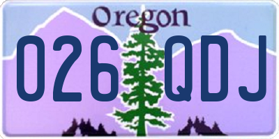 OR license plate 026QDJ