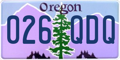 OR license plate 026QDQ