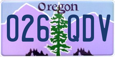 OR license plate 026QDV