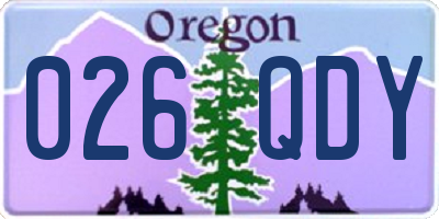 OR license plate 026QDY