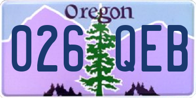 OR license plate 026QEB