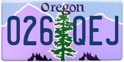 OR license plate 026QEJ