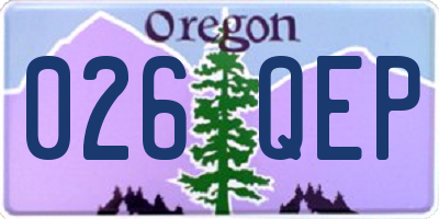 OR license plate 026QEP