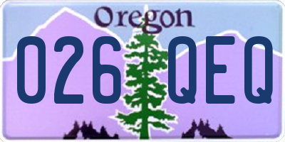 OR license plate 026QEQ