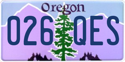 OR license plate 026QES