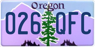 OR license plate 026QFC