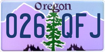 OR license plate 026QFJ