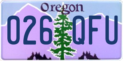 OR license plate 026QFU