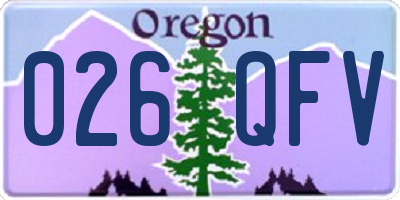 OR license plate 026QFV