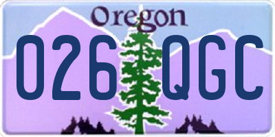 OR license plate 026QGC