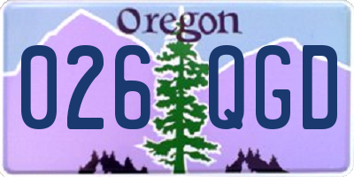 OR license plate 026QGD