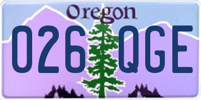 OR license plate 026QGE
