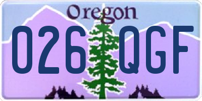 OR license plate 026QGF