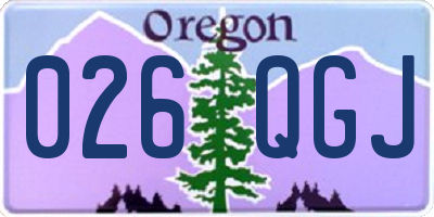 OR license plate 026QGJ