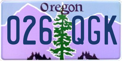 OR license plate 026QGK