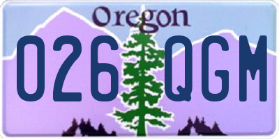 OR license plate 026QGM