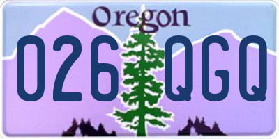 OR license plate 026QGQ