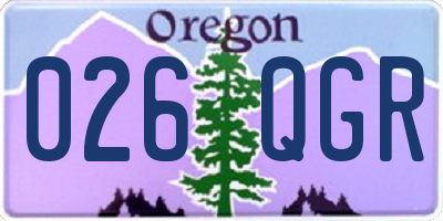 OR license plate 026QGR