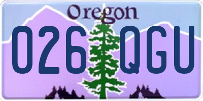 OR license plate 026QGU