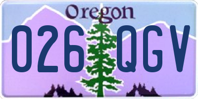 OR license plate 026QGV