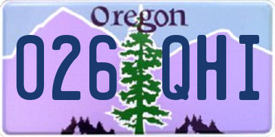 OR license plate 026QHI