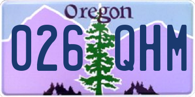 OR license plate 026QHM