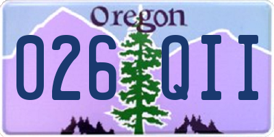 OR license plate 026QII