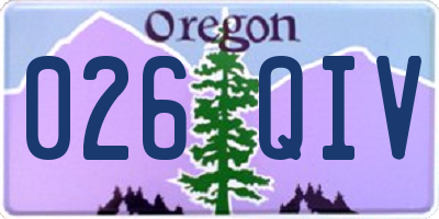 OR license plate 026QIV