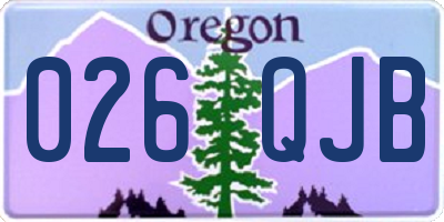 OR license plate 026QJB